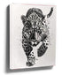Black and white cheetah running wall art for minimalist office decor