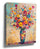 Colorful wildflower bouquet canvas wall art for a modern living room