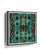 African geometric pattern canvas wall art in gold and turquoise