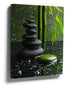 Zen stones and bamboo canvas wall art for minimalist bathroom decor