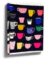 Colorful Pop Art coffee mugs canvas wall art for modern kitchen decor