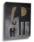 Black and gold African elephant wall art canvas, two elephants, tribal-inspired design