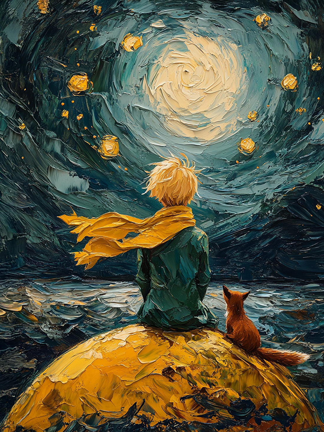 Tableau décoratif Le Petit Prince - Poésie étoilée