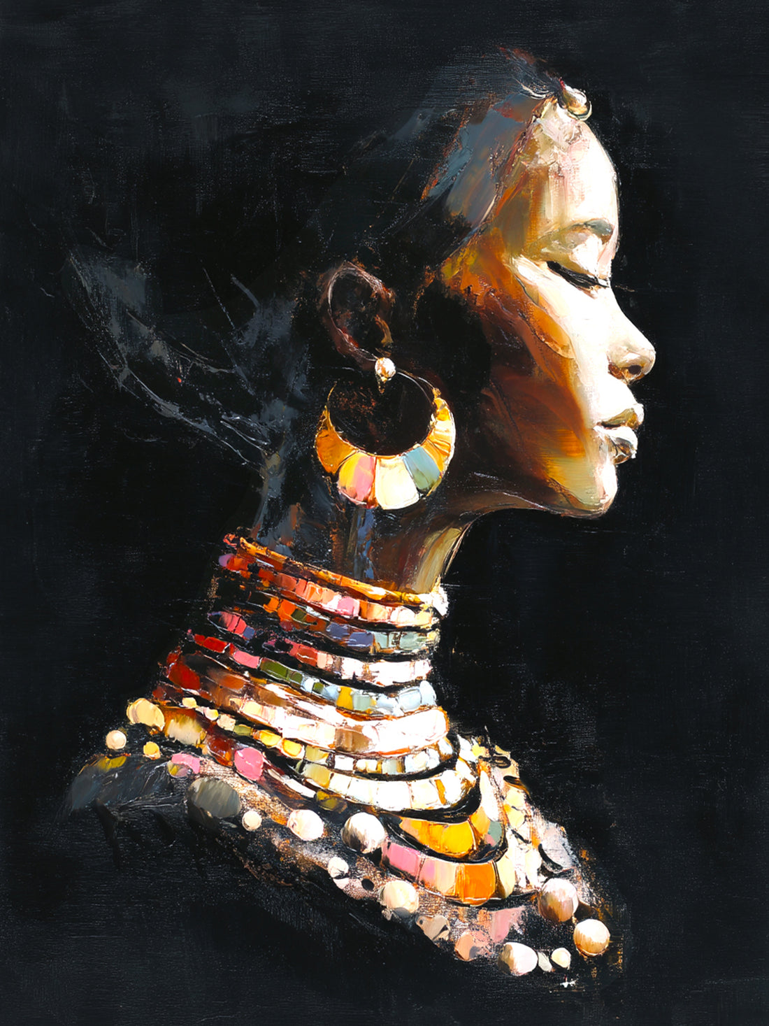 Toile décorative Femme africaine - Portrait lumineux