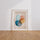 Poster abstrait cercles bleus - Douceur graphique qui apaise le regard — Vierge - living-room — passe-partout blanc