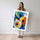 Poster abstrait cercles colorés - Vibrations douces façon Kandinsky — Vierge - poster-femme-debout — passe-partout blanc