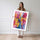 Poster abstrait géométrique - Danse de rose, jaune et bleu à la Kandinsky — Vierge - poster-femme-debout — passe-partout blanc
