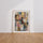 Poster abstrait moderne - Reflets dorés et brume rose au petit matin — Vierge - living-room — passe-partout blanc