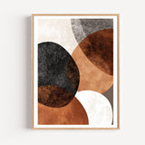Poster Abstrait organique - Formes douces et nuances de terre