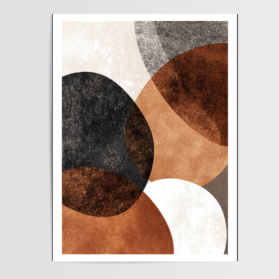 Poster Abstrait organique - Formes douces et nuances de terre — Vierge - poster-presentation-produit