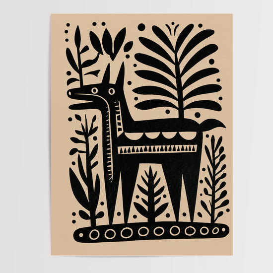 Póster y lámina Burro sabio — Presencia gráfica y jardín secreto — En blanco - presentación del producto