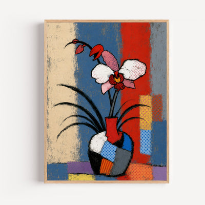 Poster & affiche Orchidée pop art - Énergie graphique et audace florale