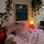 Poster & affiche paysage nocturne - Lune radieuse et cerisier fleuri — Chambre enfant - poster-garçon-lampe — passe-partout blanc