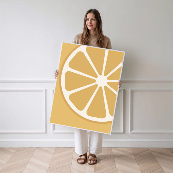 Poster Agrumes - Fraîcheur acidulée et fruits gorgés de soleil — Vierge - poster-femme-debout
