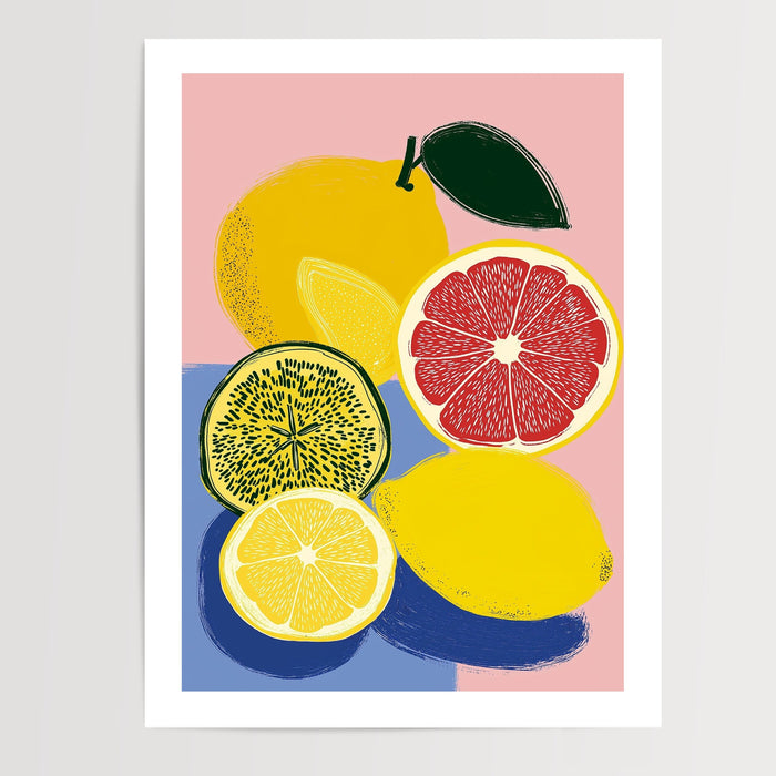 Poster Agrumes - Fraîcheur acidulée pour une cuisine pleine de peps — Vierge - poster-presentation-produit — passe-partout blanc
