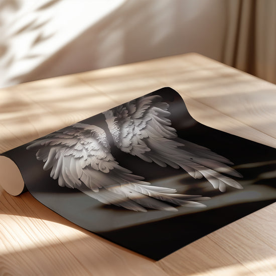 Poster Ailes d'ange - Douceur céleste et pureté apaisante — Vierge - poster-enroullé