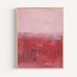Poster Amour abstrait - Douceur rose et rouge pour un intérieur tendre