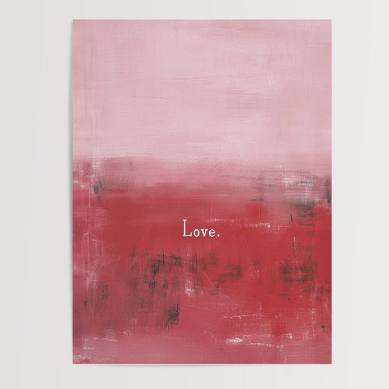 Poster Amour abstrait - Douceur rose et rouge pour un intérieur tendre — Vierge - poster-presentation-produit