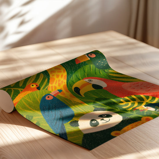 Poster Animaux exotiques - Une jungle joyeuse pour la chambre des petits — Vierge - poster-enroullé