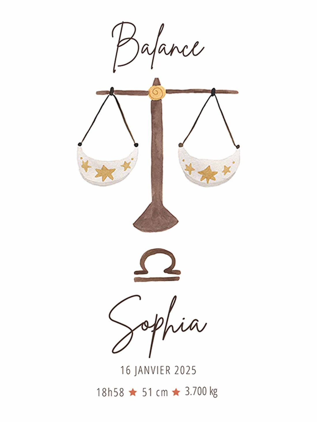 LIBRA Horóscopo - Regalo Personalizado Bebé
