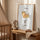 Poster astrologique Taureau personnalisé bébé tons doux aquarelle décoration chambre enfant moderne