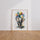 Poster Bébé éléphant - Douceur aquarelle et ballons colorés — Vierge - living-room — passe-partout blanc