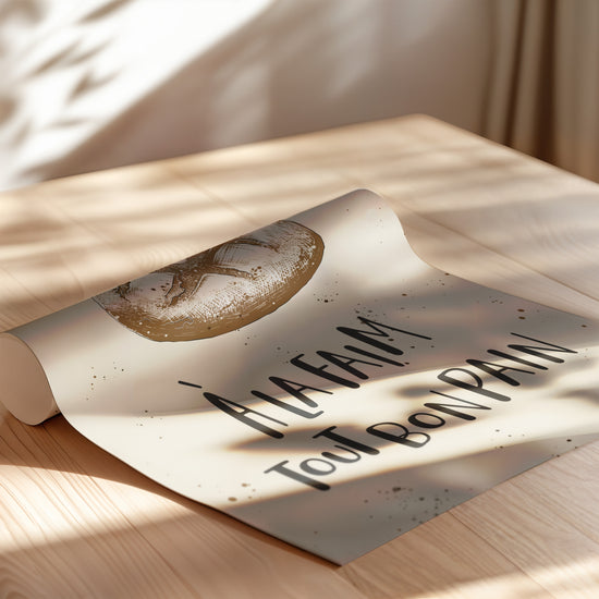 Poster Baguette rustique - Le bon pain à la française — Vierge - poster-enroullé
