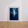 Poster Baleine - Douceur bleue des grands fonds marins — Vierge - living-room — passe-partout blanc
