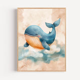 Poster Baleine souriante - Douceur et doux rêves pour la chambre de bébé