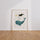 Poster Baleine - Une petite fille décroche son étoile — Vierge - living-room — passe-partout blanc
