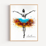Poster Ballerine fleurie - Une danse tout en douceur et en couleurs