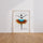 Poster Ballerine fleurie - Une danse tout en douceur et en couleurs — Vierge - living-room — passe-partout blanc