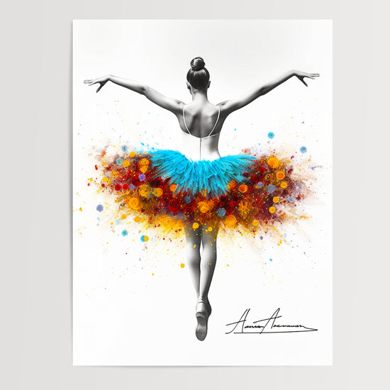 Poster Ballerine fleurie - Une danse tout en douceur et en couleurs — Vierge - poster-presentation-produit