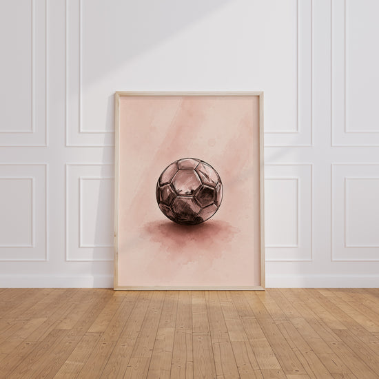 Poster Ballon de foot - Croquis vintage et passion du terrain — Vierge - living-room