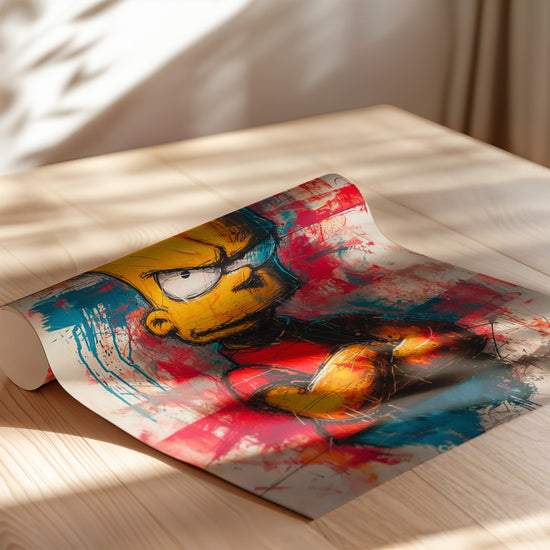 Poster Bart Simpson - L'attitude pop qui pimente la chambre ado — Vierge - poster-enroullé