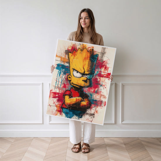 Poster Bart Simpson - L'attitude pop qui pimente la chambre ado — Vierge - poster-femme-debout