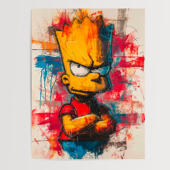 Poster Bart Simpson - L'attitude pop qui pimente la chambre ado — Vierge - poster-presentation-produit
