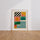Poster Bauhaus - Formes douces et couleurs de soleil — Vierge - living-room — passe-partout blanc