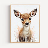 Poster Biche - Douceur pastel pour une chambre de petite fille