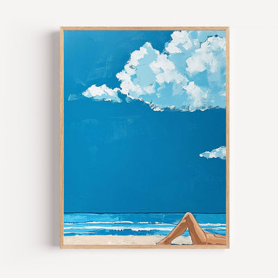 Coastal Beach Poster – Toes in Warm Sand