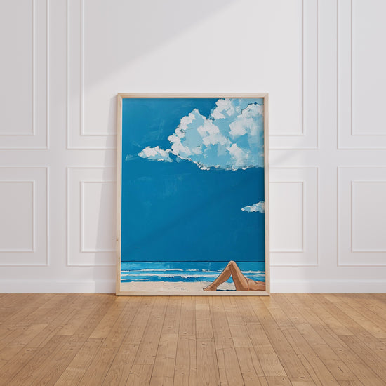 Poster Bord de mer - Les pieds dans le sable tiède — Vierge - living-room