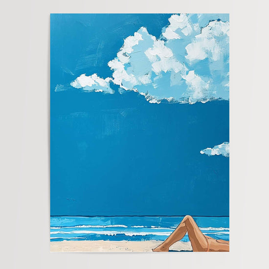 Poster Bord de mer - Les pieds dans le sable tiède — Vierge - poster-presentation-produit