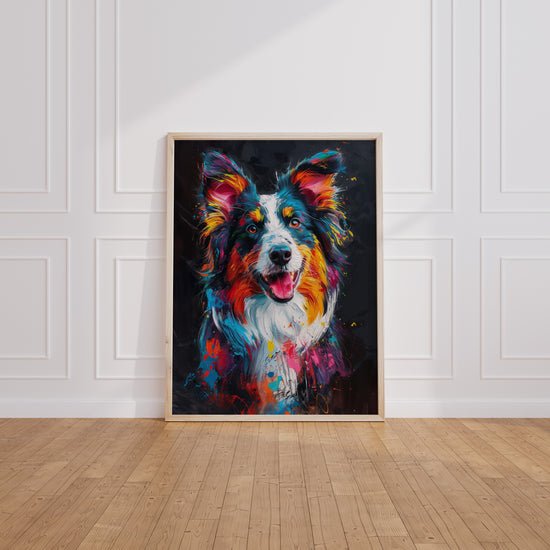 Poster Border Collie - Le regard vif d'un compagnon plein de vie — Vierge - living-room