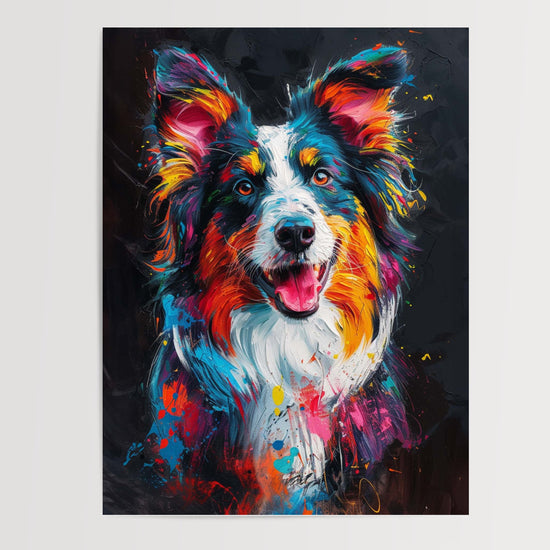 Poster Border Collie - Le regard vif d'un compagnon plein de vie — Vierge - poster-presentation-produit