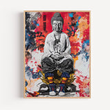 Poster Bouddha street art - Sérénité et énergie urbaine