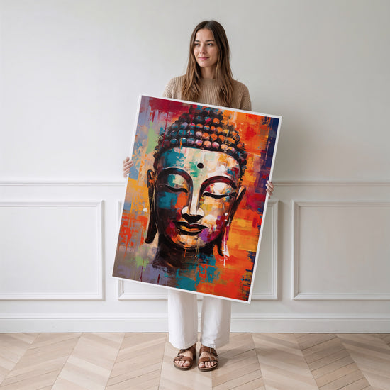 Poster Bouddha - Un souffle de sérénité pour votre intérieur — Vierge - poster-femme-debout