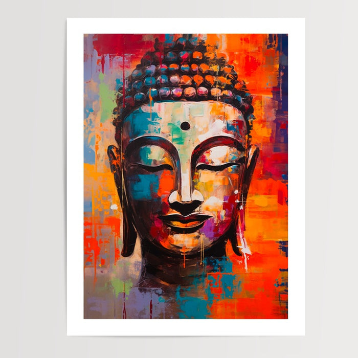 Poster Bouddha - Un souffle de sérénité pour votre intérieur — Vierge - poster-presentation-produit — passe-partout blanc
