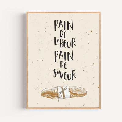 Poster Boulangerie - Pain de labeur, hommage au pain et au travail
