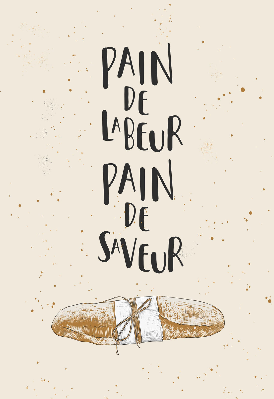 Poster Boulangerie - Pain de labeur, hommage au pain et au travail