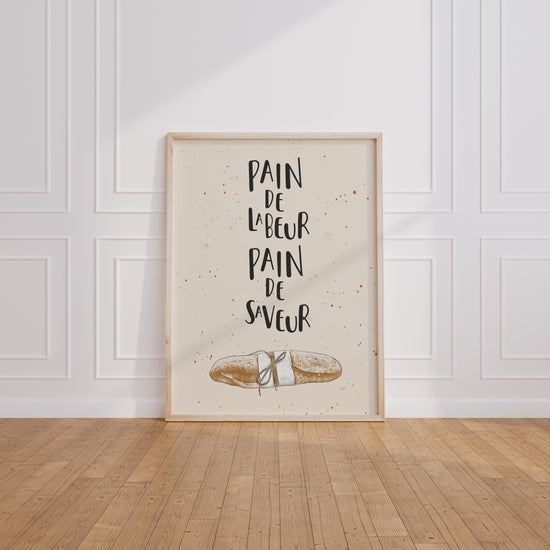 Poster Boulangerie - Pain de labeur, hommage au pain et au travail — Vierge - living-room